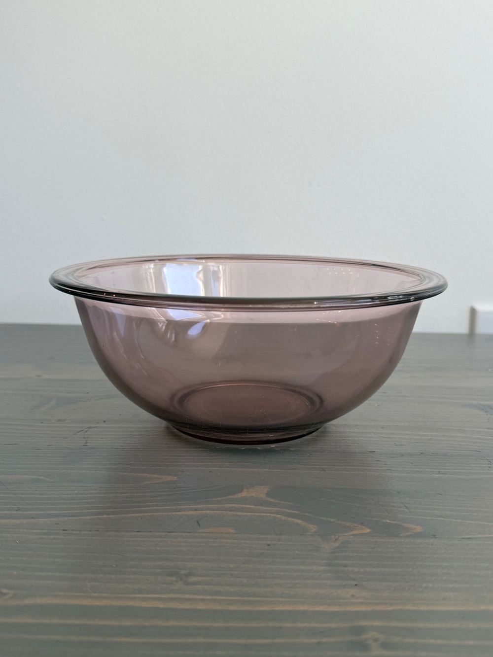 Vintage Pyrex cranberry glass mixing bowl